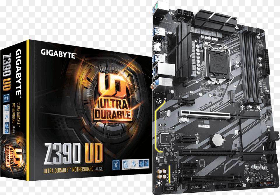 0 Motherboard Gigabyte Global Gigabyte Z390 Ud Atx, Computer Hardware, Electronics, Hardware, Computer Png