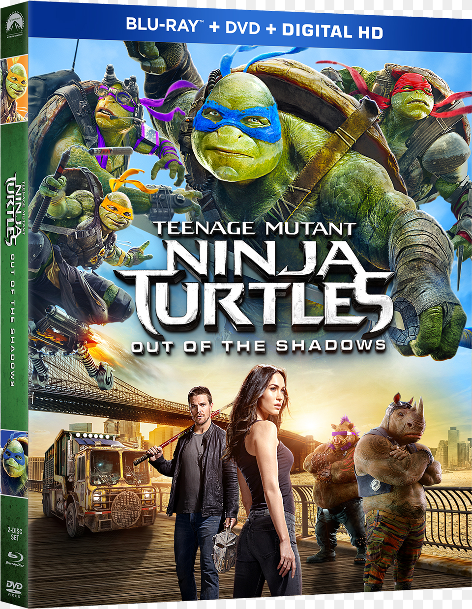 001 Bdosleeve 3d Dmub 01 R10 Tmnt Out Of The Shadows Blu Ray, Adult, Person, Pants, Man Png
