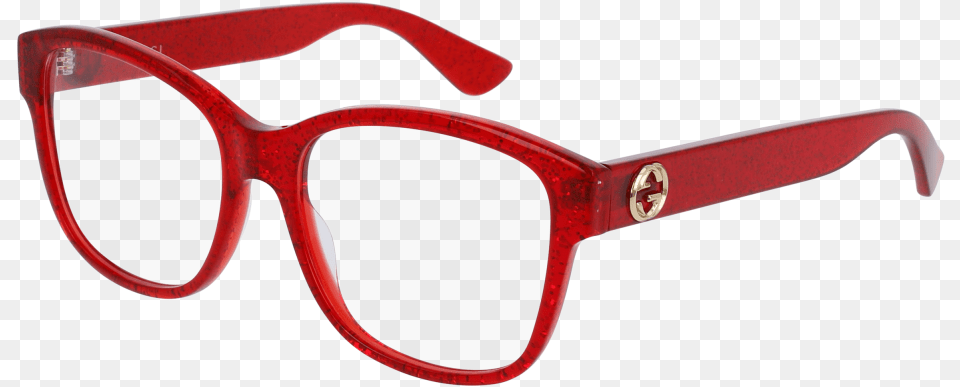 004 Red Eyeglasses Demo Lenses Gucci, Accessories, Glasses, Sunglasses Free Png Download