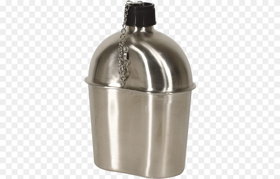 Wwii Style Canteen Stainless Steel Lid, Bottle, Shaker Free Png Download