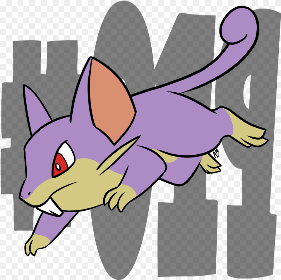 019 Rattata Fictional Character, Purple, Cartoon, Animal, Fish Png
