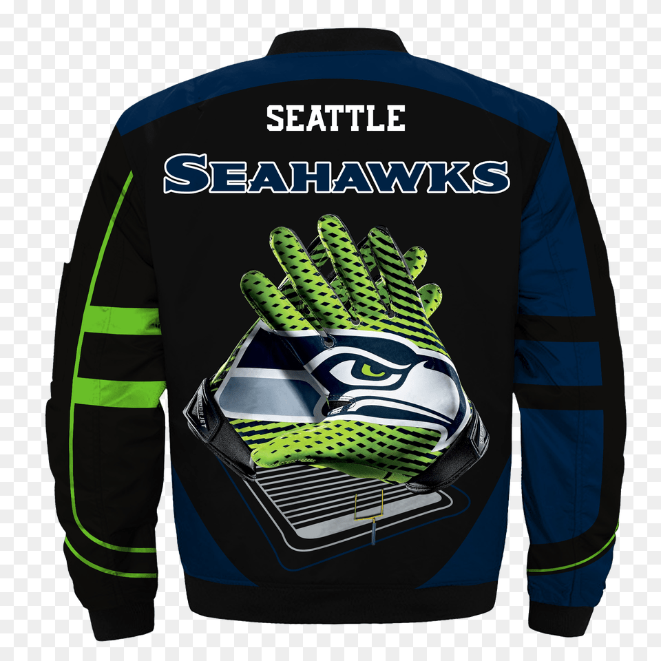 027 Seattle Seahawks Seahawks Football Gloves, Sleeve, Long Sleeve, Jacket, Glove Png Image
