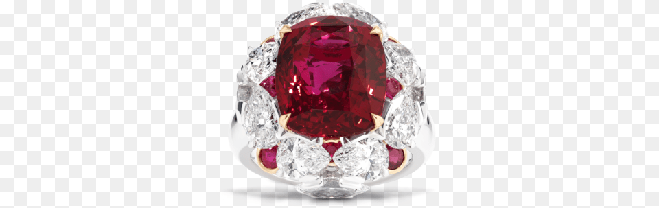 03 1064 Cush Ruby Diam Ring Frnt Ruby, Accessories, Diamond, Gemstone, Jewelry Png Image