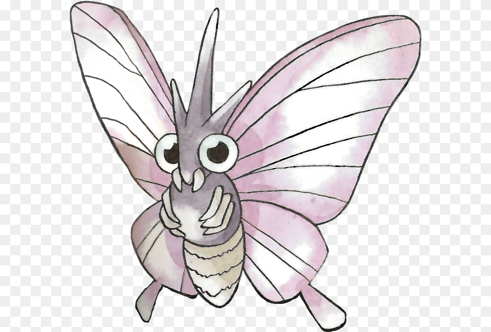 049venomoth Rg Pokemon That Looks Like A Butterfly, Animal Free Png Download
