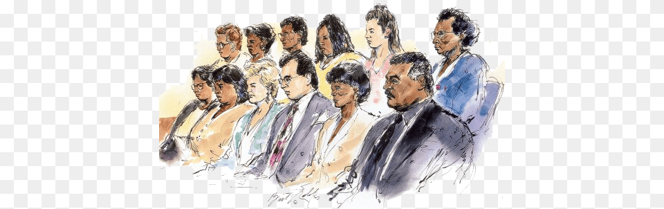 08 Oj Simpson Trial Jury, Art, Woman, Adult, Female Png