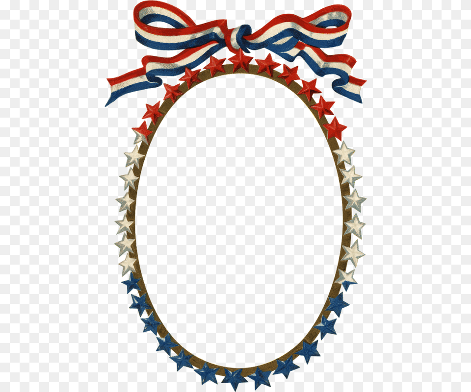 09 Month Of July Happy Birthday Vintage Patriotic Picture Frame, Oval, Gold Free Transparent Png