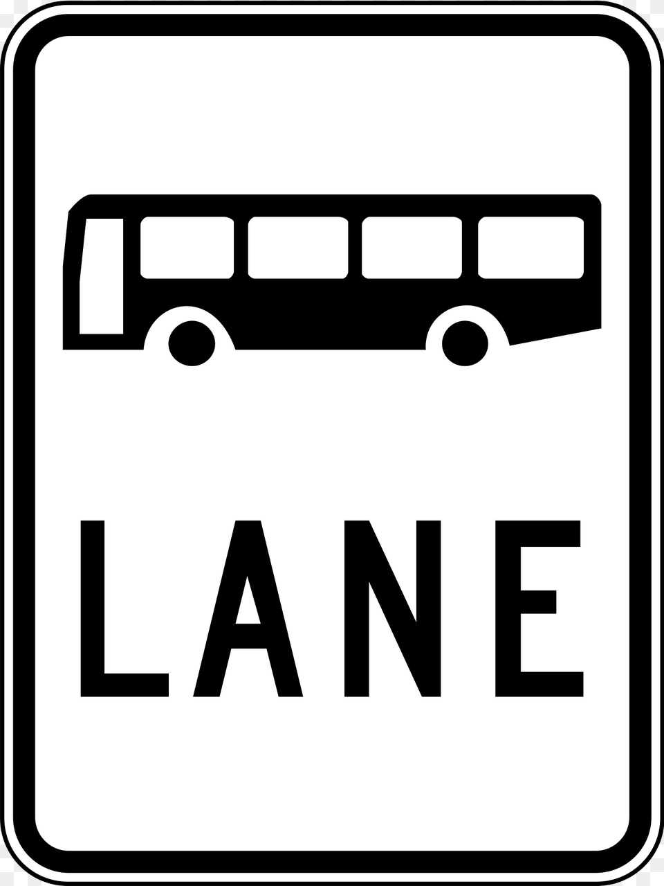 1 1 Bus Lane Clipart, Sign, Symbol, Road Sign Free Png