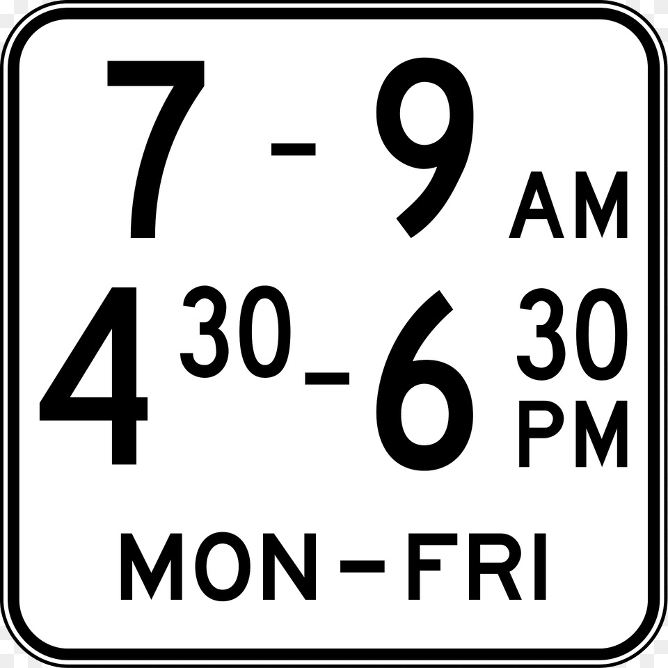 1 2 Time Of Operation Double Times Used With No U Turn No Left Turn No Right Turn Or No Turns Signs Clipart, Symbol, Text, Number Free Transparent Png