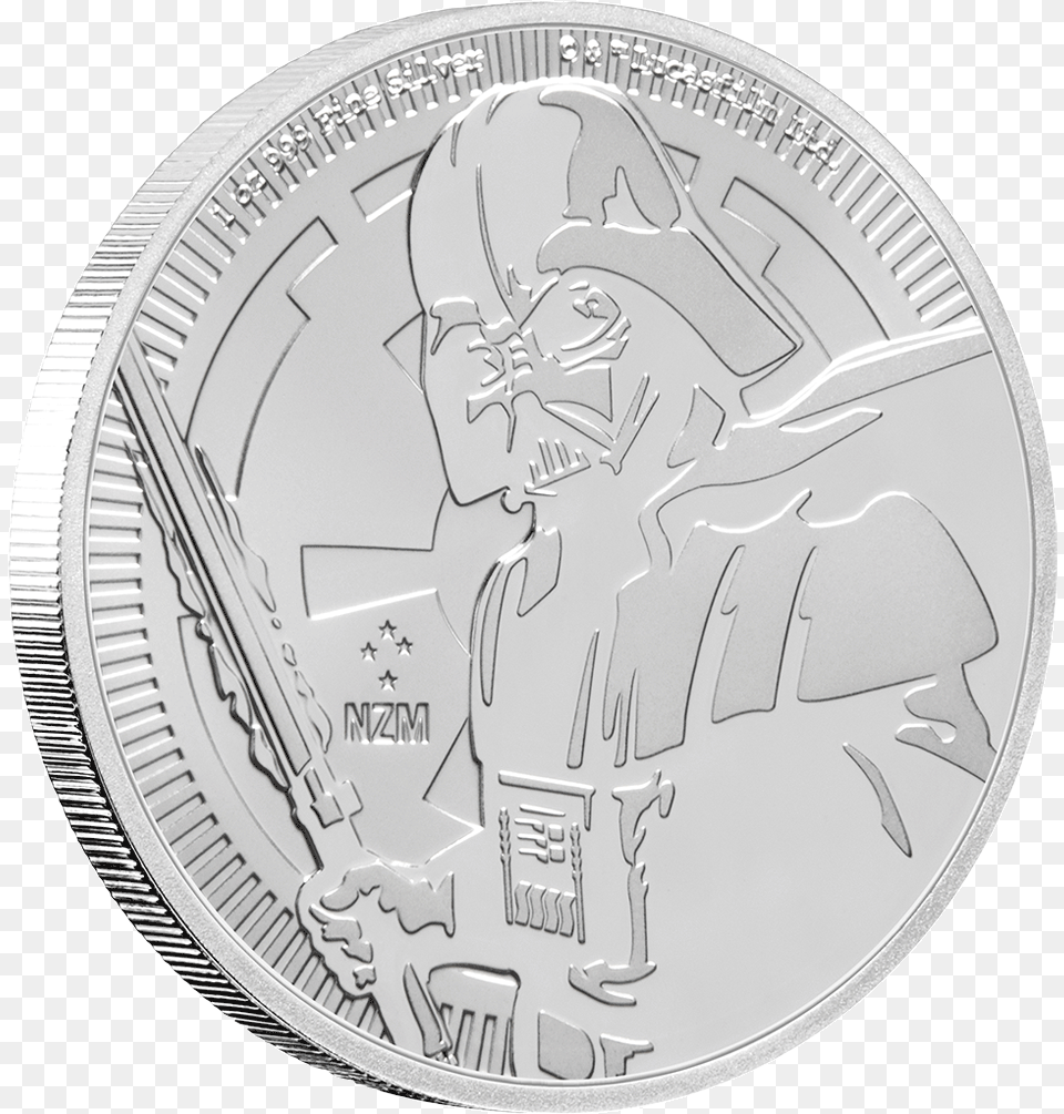 1 2019 Darth Vader Silver Coin, Money, Adult, Male, Man Png