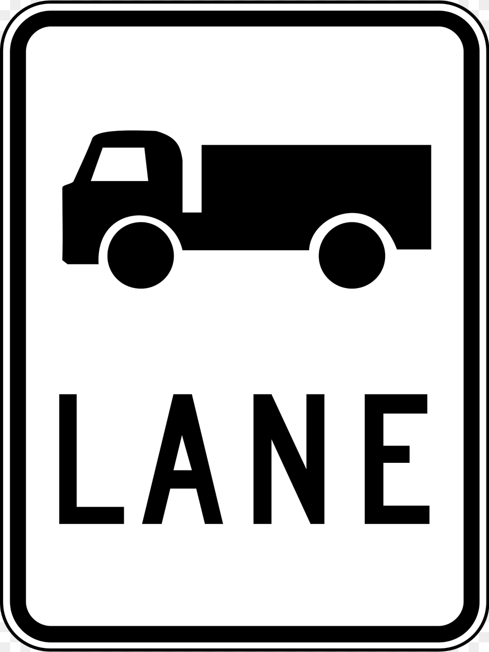 1 3 Truck Lane Clipart, Sign, Symbol, Road Sign Free Png Download
