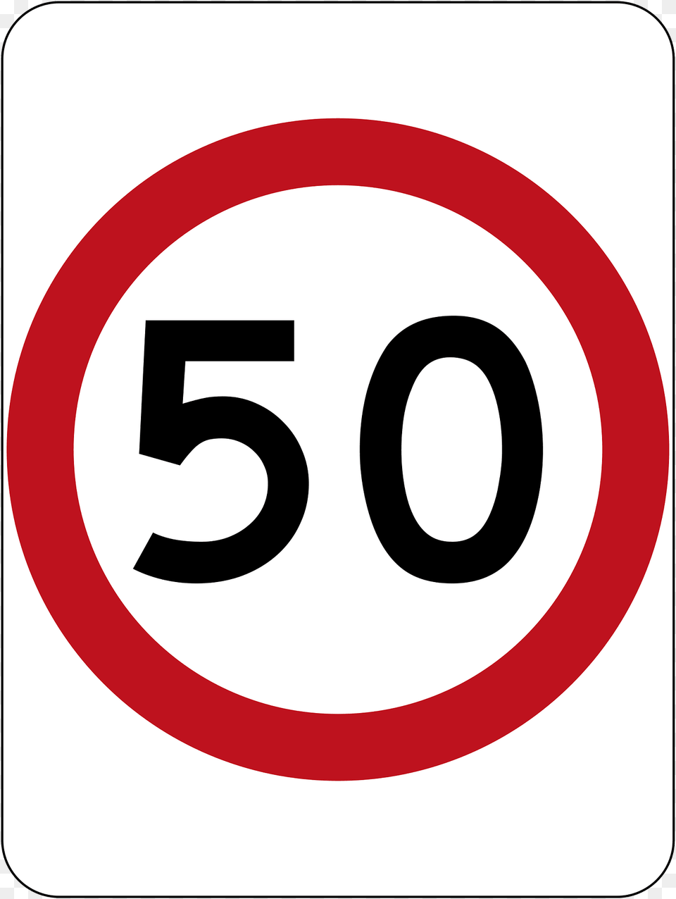 1 50 Kmh Speed Limit Clipart, Sign, Symbol, Road Sign, Text Free Png