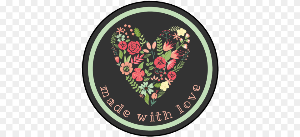 1 67quot Circle Quotmade With Lovequot Floral Heart Mothers Doing A Good Job Quotes, Embroidery, Pattern, Art, Graphics Free Transparent Png