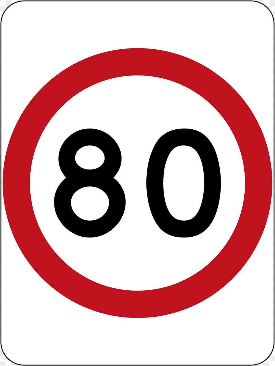 1 80 Kmh Speed Limit Clipart, Sign, Symbol, Road Sign, Text Free Transparent Png