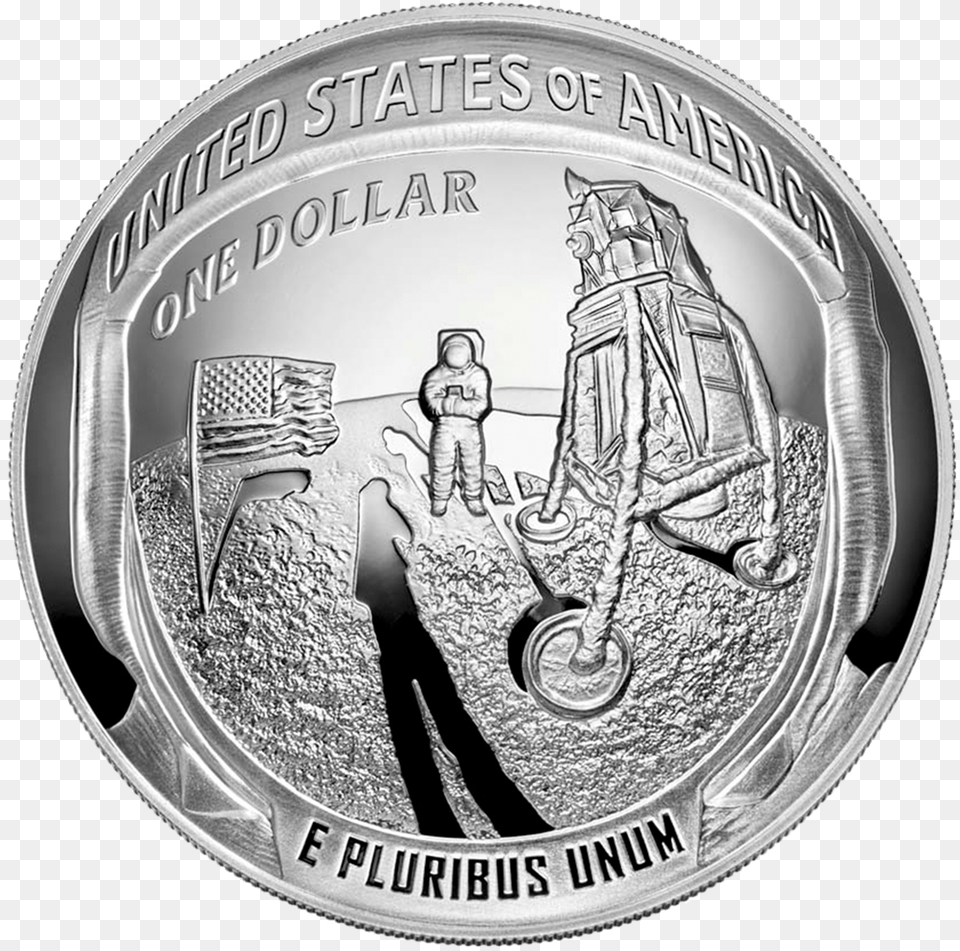 1 Apollo 11 50th Anniversary Coin, Silver, Person, Adult, Bride Png