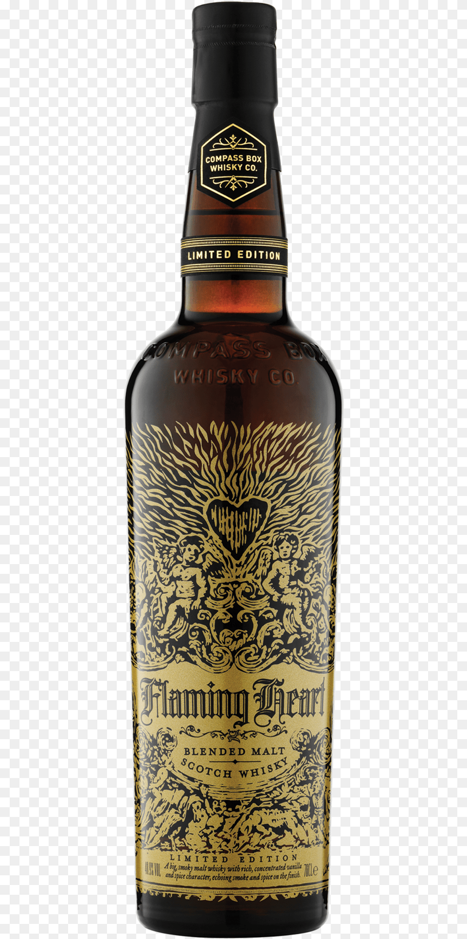 1 Compass Box Flaming Heart, Alcohol, Beer, Beverage, Liquor Png