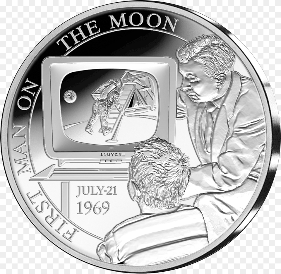 1 First Man On The Moon Belgium, Silver, Person, Male, Adult Free Transparent Png