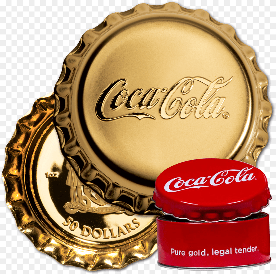 1 Gold Coin Coca Cola, Beverage, Coke, Soda, Tape Png
