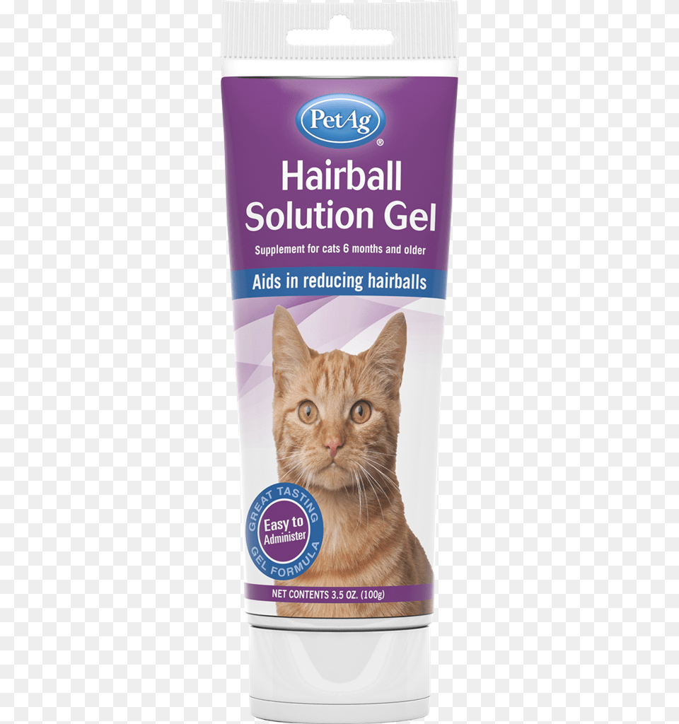 1 Hairball Solution Gel Supplement For Cats, Animal, Cat, Mammal, Pet Free Png Download