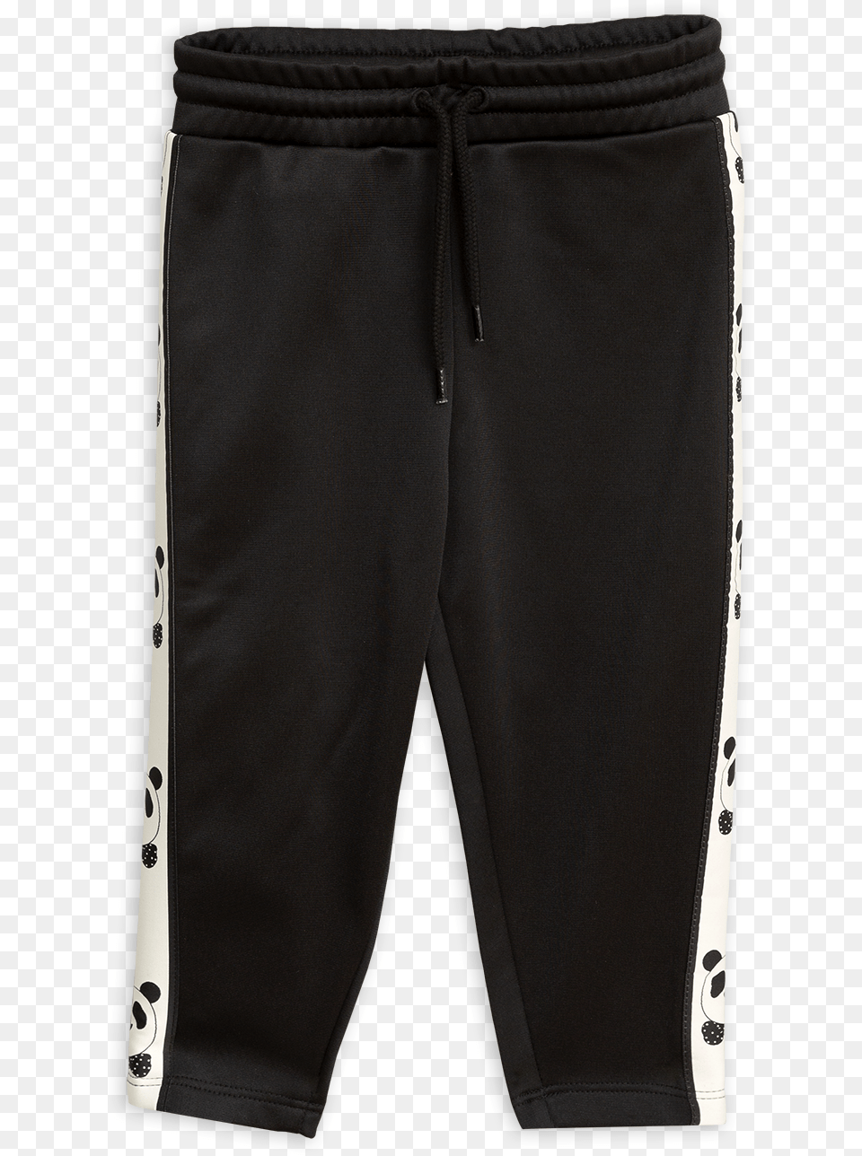 1 Mini Rodini Panda Wct Pants Black Track Pants, Clothing, Shorts, Coat, Swimming Trunks Png