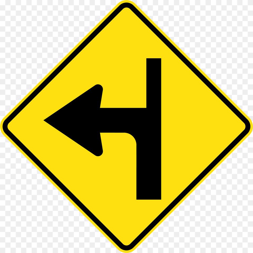 1 Modified Side Road Intersection Left Clipart, Road Sign, Sign, Symbol Png Image