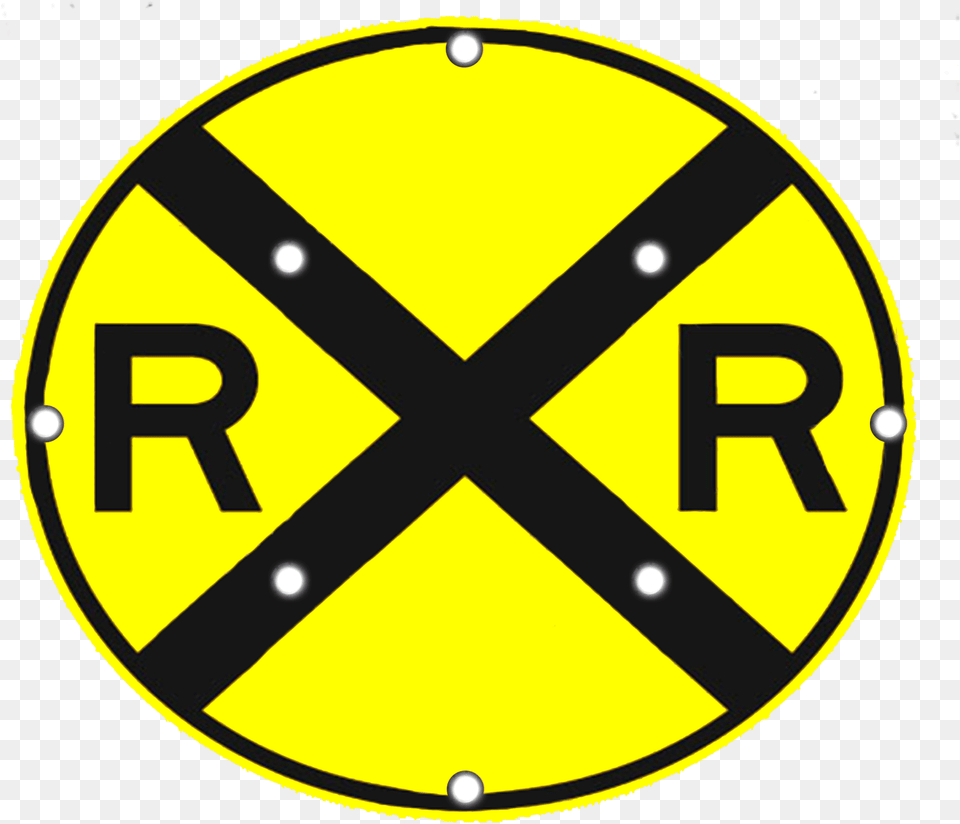 1 Railroad Advance Warning Sign Railroad Crossing Sign, Symbol, Road Sign Free Png Download