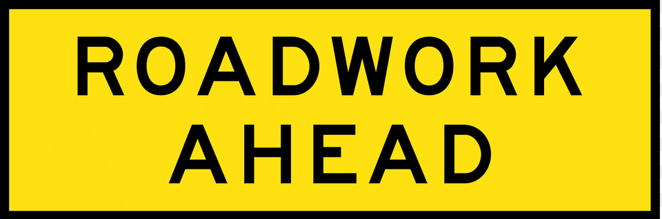 1 Roadwork Ahead Clipart, Sign, Symbol, Text Free Png Download