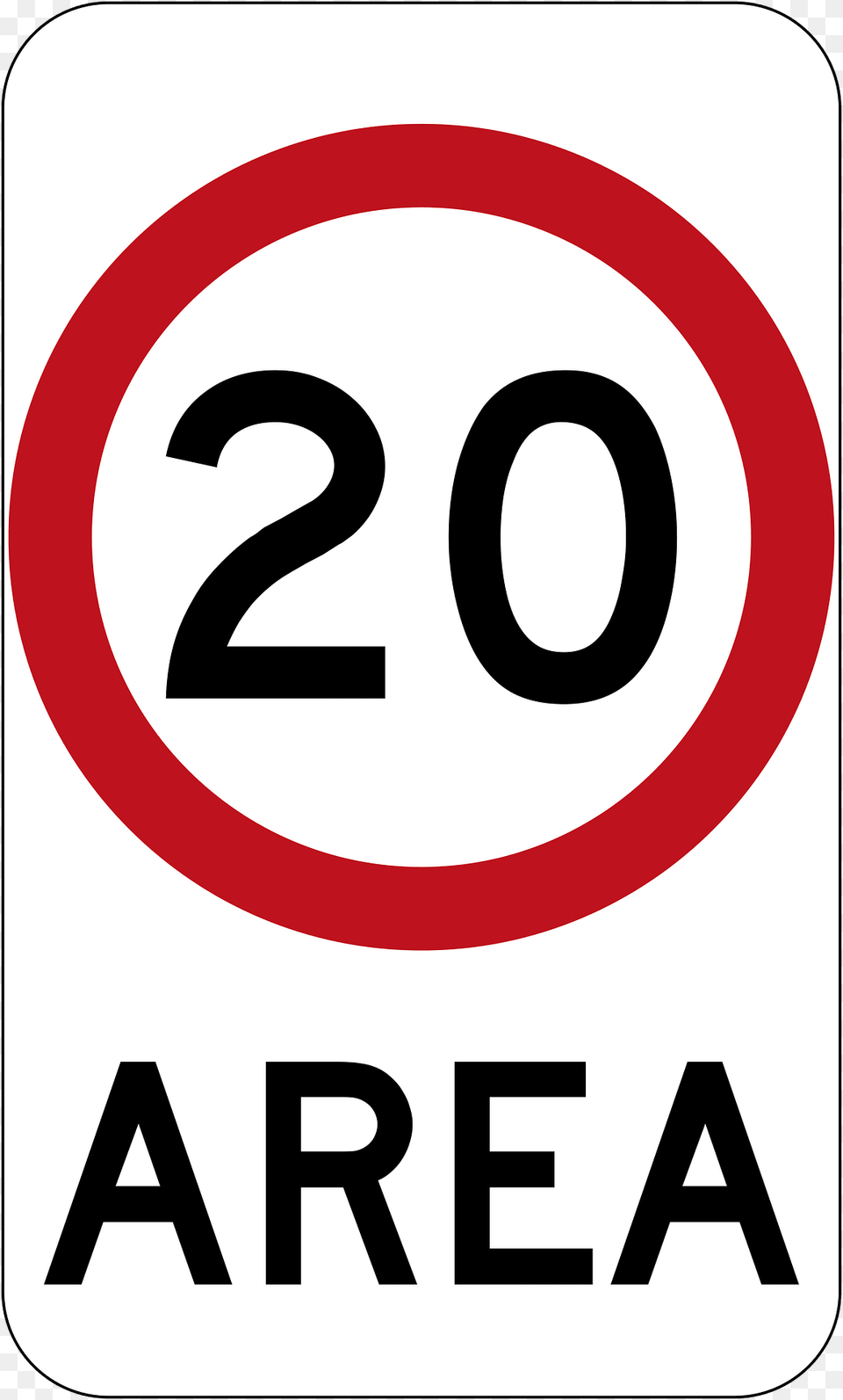 10 20 Kmh Speed Limit Zone Area Clipart, Sign, Symbol, Road Sign, Text Free Transparent Png