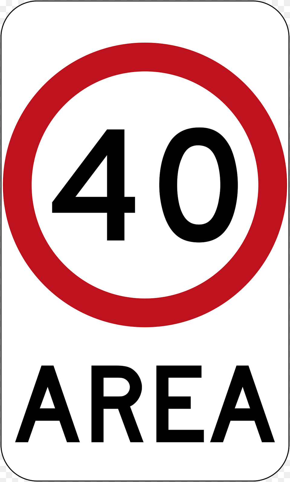 10 40 Kmh Speed Limit Zone Area Clipart, Sign, Symbol, Road Sign Png