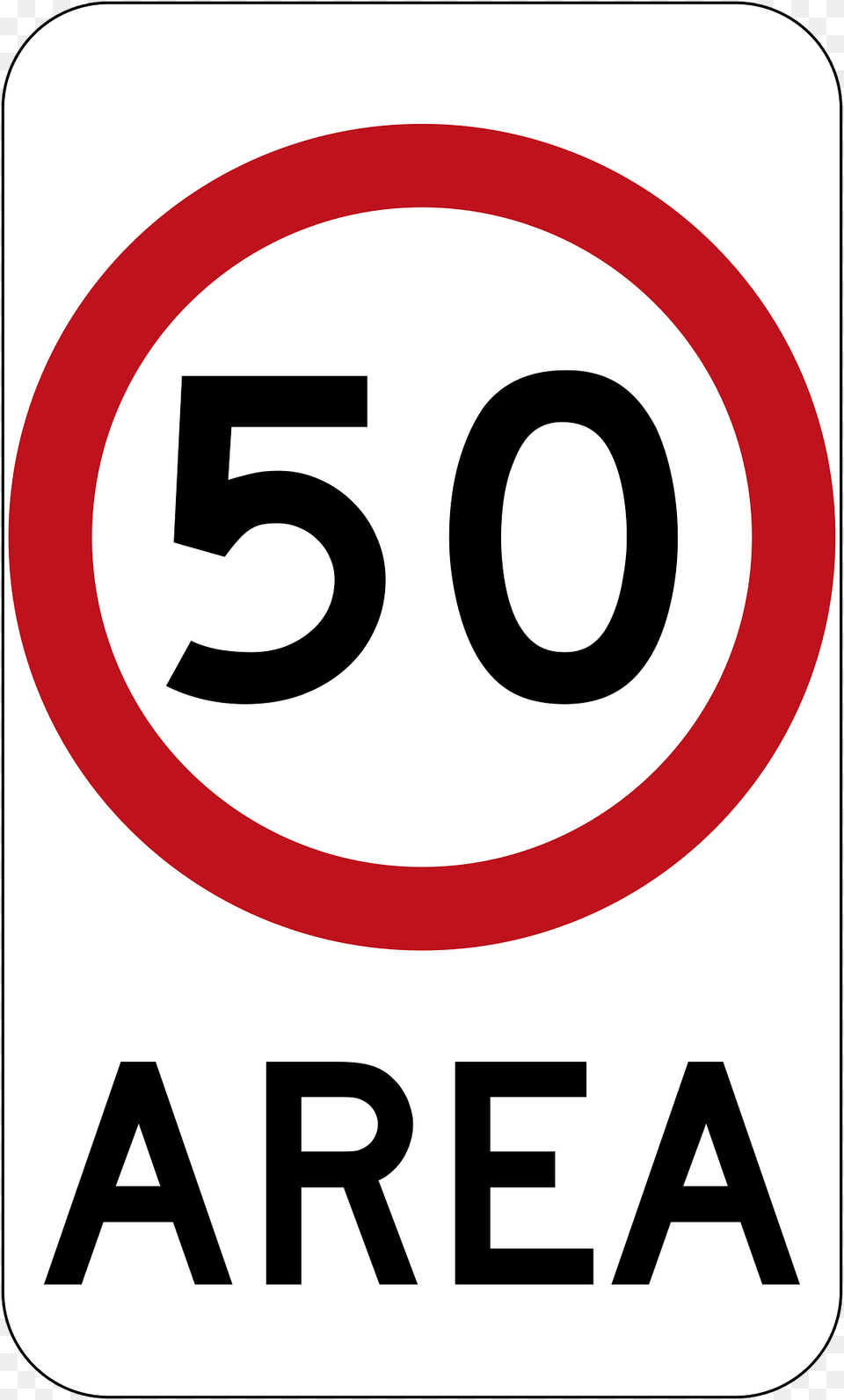 10 50 Kmh Speed Limit Zone Area Clipart, Sign, Symbol, Road Sign Free Png