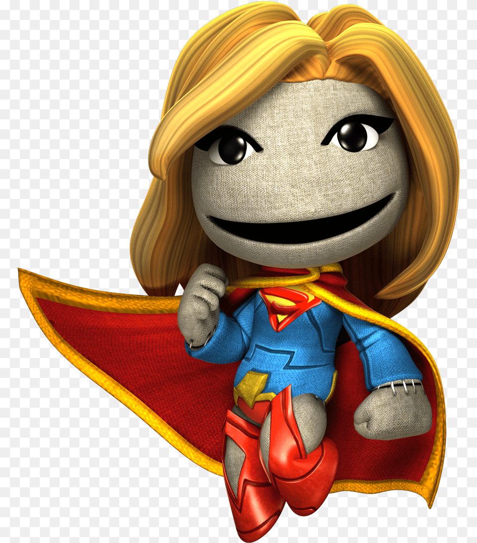 10 57 677 Supergirlpose Little Big Planet Girl, Toy, Doll, Face, Head Free Transparent Png