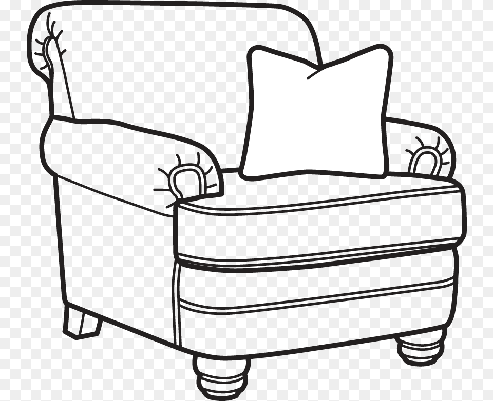 10 Armchair Clipart Black And White, Couch, Furniture, Chair, Tool Free Png Download