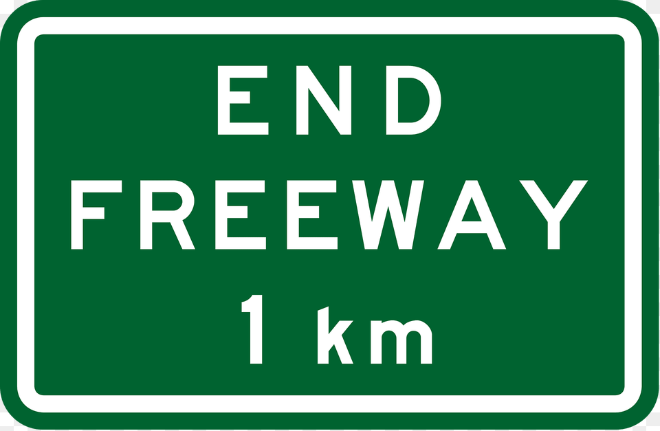 10 End Freeway 1 Km Clipart, Sign, Symbol, First Aid, Road Sign Free Transparent Png
