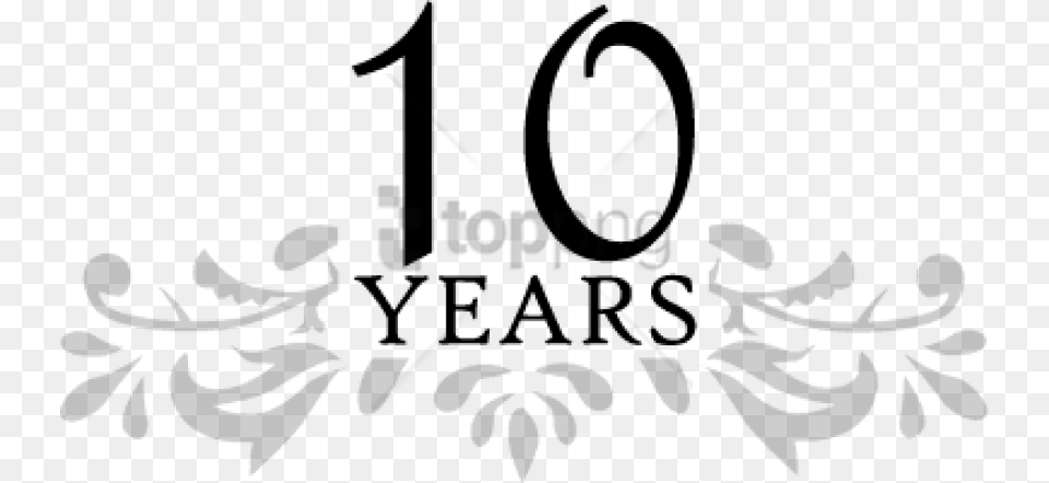 10 Years Elegant Image With Celebrating 10 Years, Art, Floral Design, Graphics, Pattern Free Transparent Png