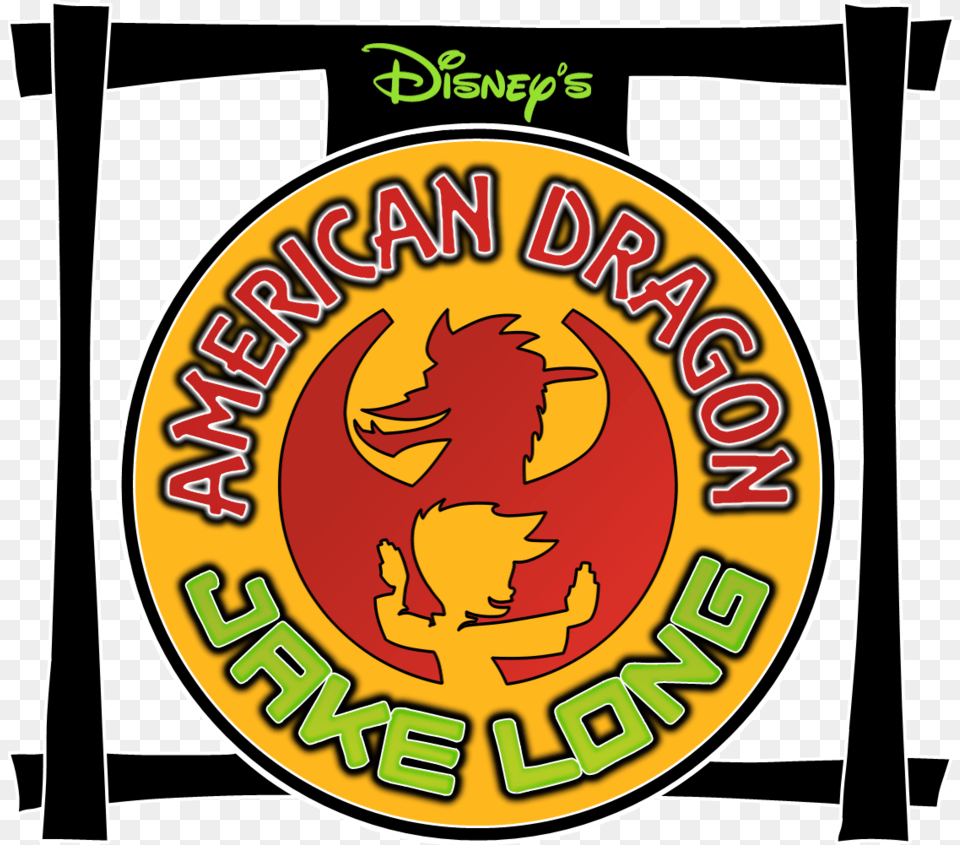 100 Animated Shows Part 3 American Dragon Jake Long Logo Transparent, Emblem, Symbol, Baby, Person Free Png