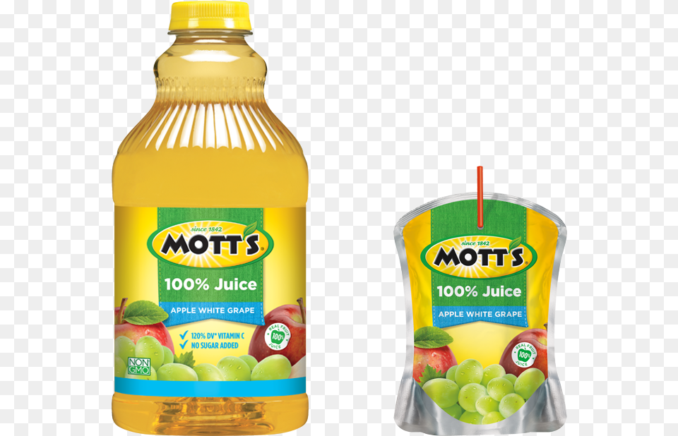 100 Apple White Grape Juice Motts Apple Juice, Food, Ketchup, Beverage, Cooking Oil Free Png Download