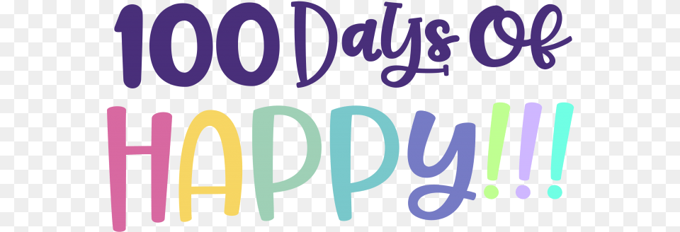100 Days Of Happy Svg File Perfect For Making Calligraphy, Light, Text Free Png