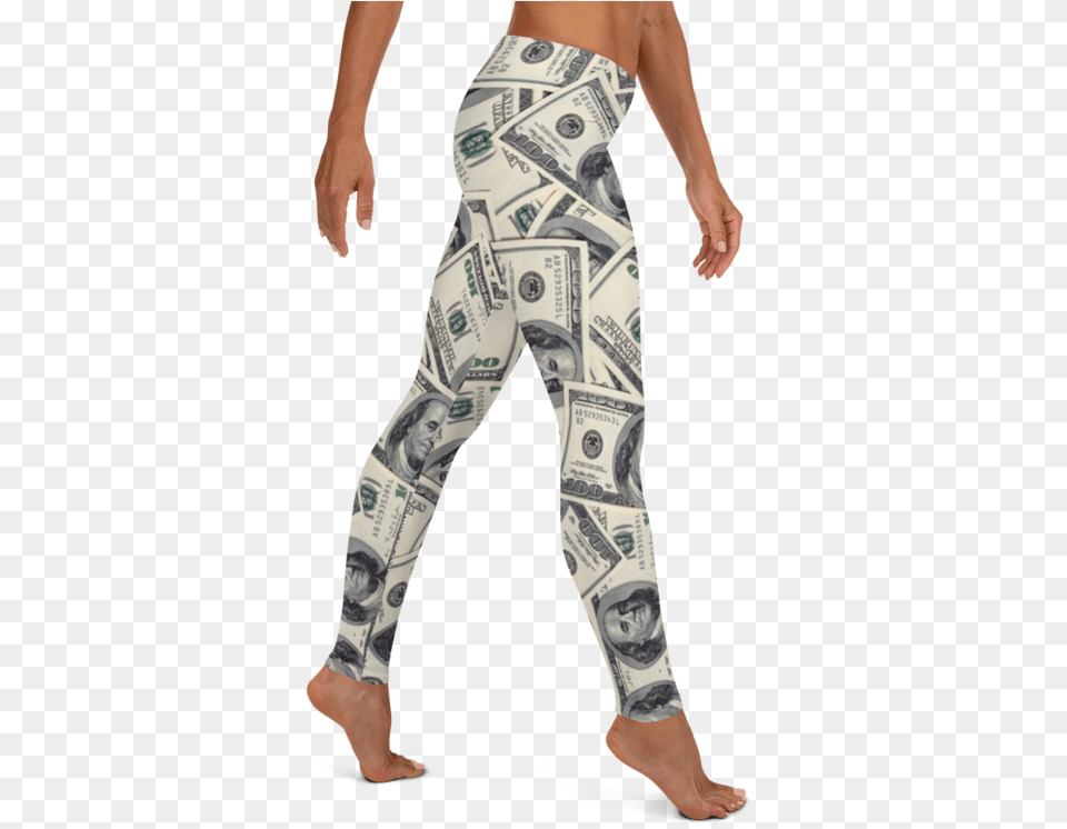 100 Dollar Bill Full Length Leggings U2013 Striking Plus Size Leggings Birds, Adult, Clothing, Female, Pants Png