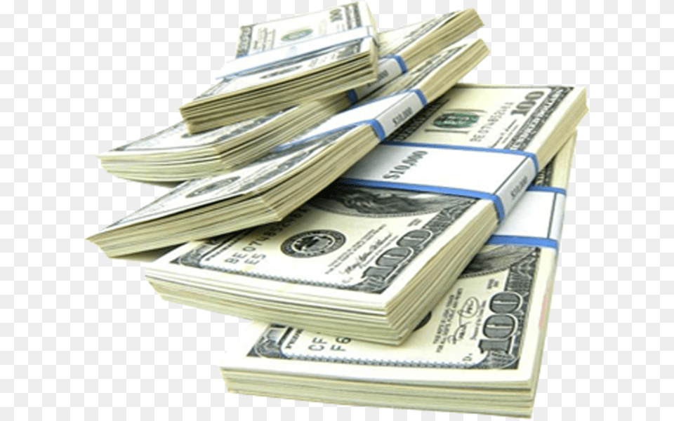 100 Dollar Bill Stack Transparent, Book, Publication, Money Free Png Download