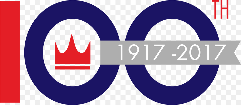 100th Crown Logo Circle Png