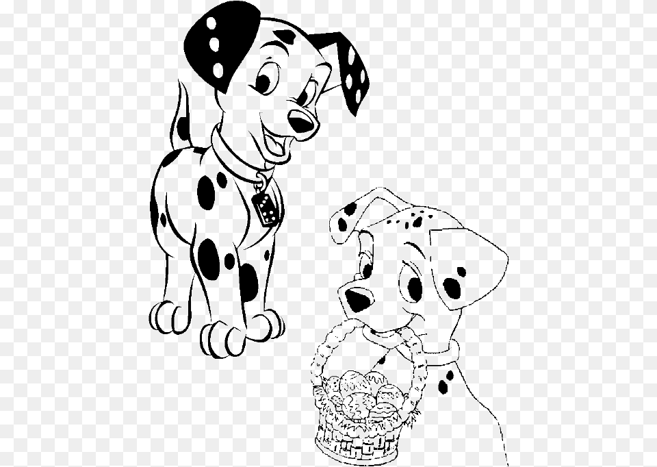 101 Dalmatians Easter Egg Coloring Page, Accessories, Animal, Canine, Mammal Free Transparent Png