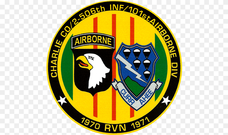 101st Airborne Screaming Eagle Amp 506th Inf 101st Airborne 506 Logo, Emblem, Symbol, Badge, Animal Free Png