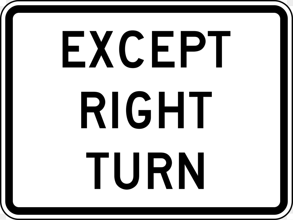 10p Except Right Turn Clipart, Sign, Symbol, Road Sign, Text Png Image