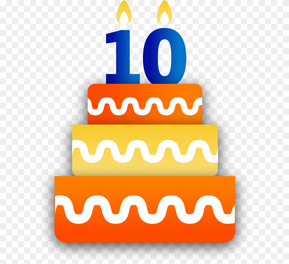 10th Birthday Logo Clip Art Freeuse Happy 10th Anniversary, Birthday Cake, Cake, Cream, Dessert Free Png