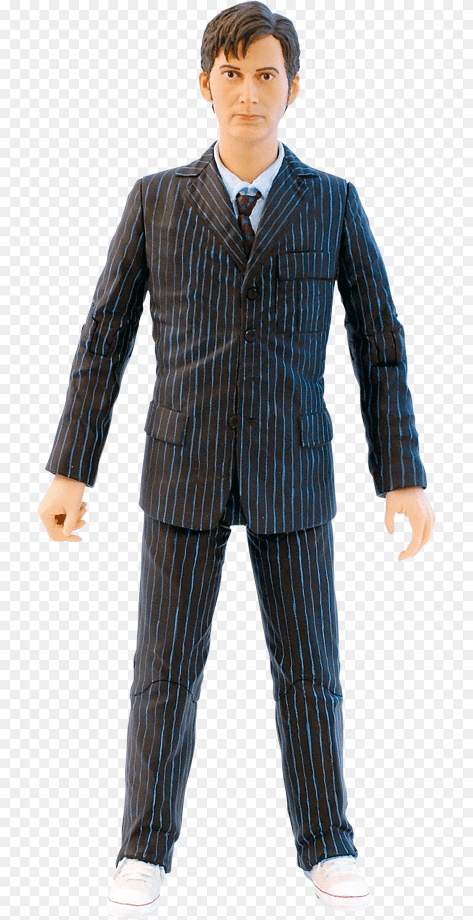 10th Doctor David Tennant Navy Suit With Sonic Doctor Who 10th Doctor Figure, Clothing, Formal Wear, Pajamas, Tuxedo Free Png Download