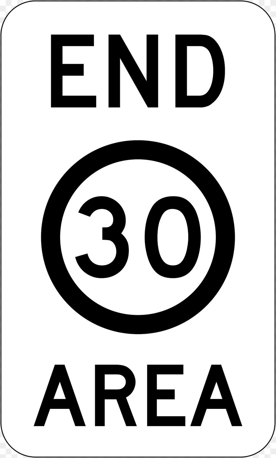 11 End Of 30 Kmh Speed Limit Zone Area Clipart, Sign, Symbol, Road Sign Png Image