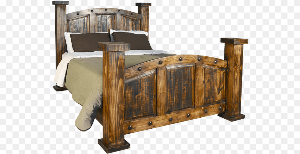 Rustic, Furniture, Bed, Wood Free Png Download