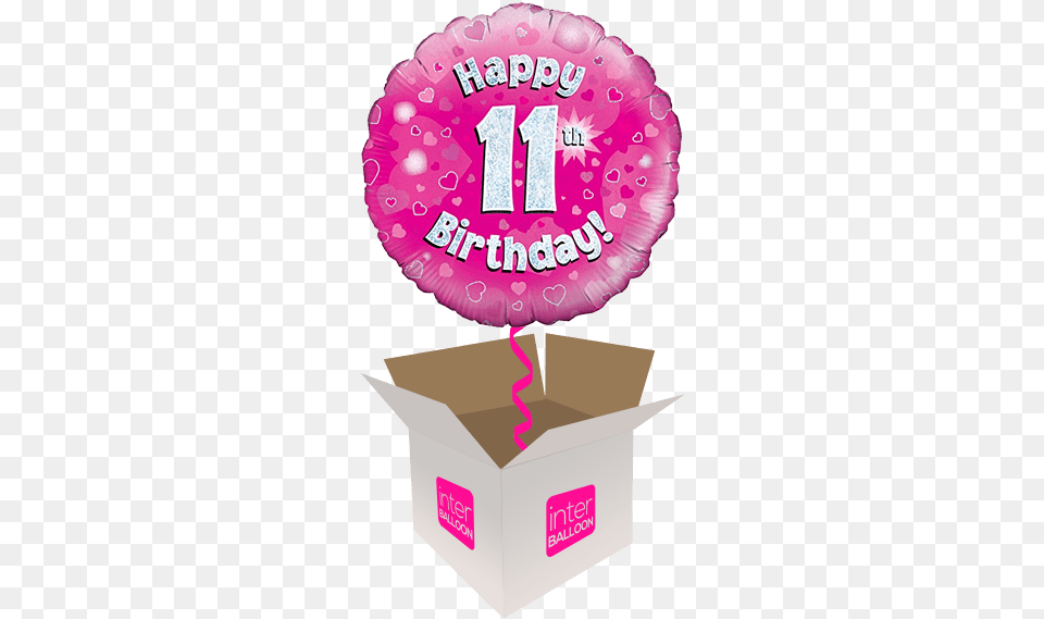 11th Birthday Pink Holographic Happy 17th Birthday Balloon, Birthday Cake, Cake, Cream, Dessert Png