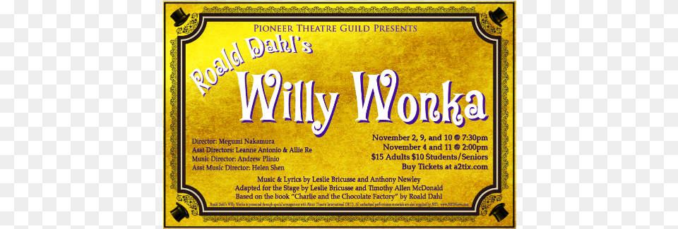 Willy Wonka, Advertisement, Paper, Poster, Text Free Transparent Png