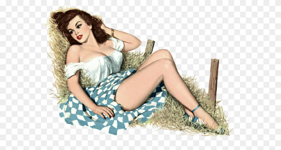 13 Pin Up Dans Le Foin, Adult, Person, Woman, Female Free Png Download