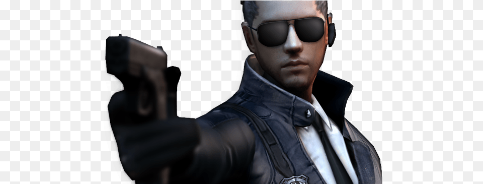 Gangster Glasses, Accessories, Sunglasses, Jacket, Handgun Png Image